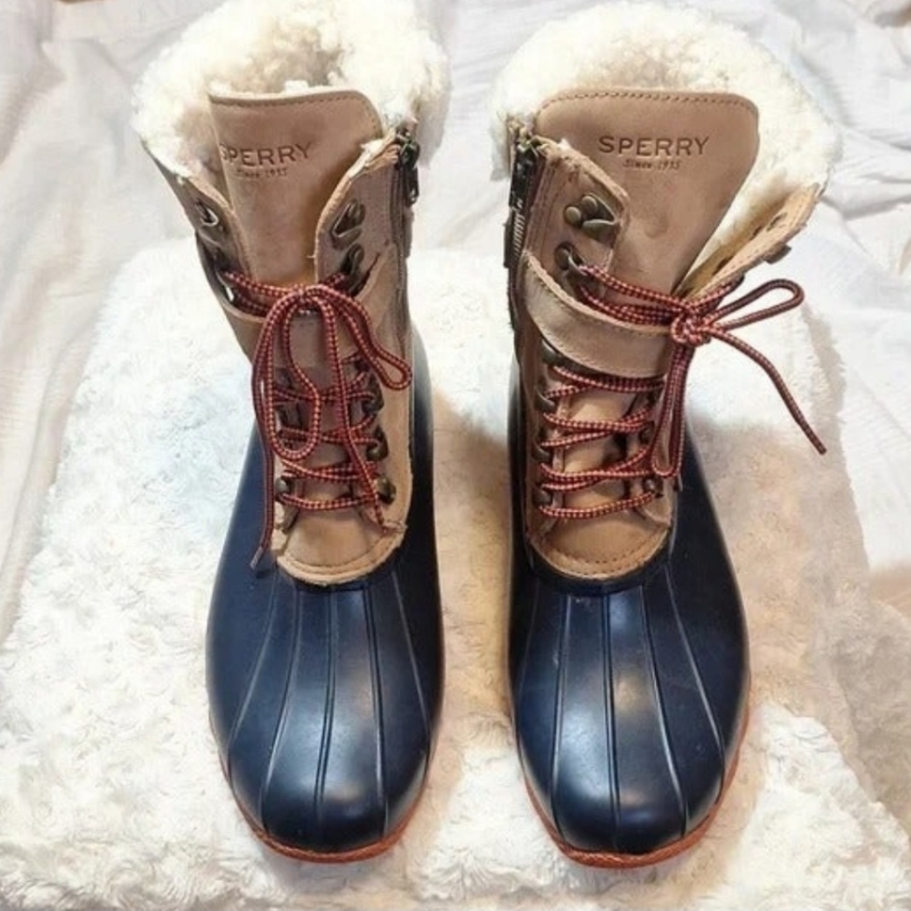 sperry top-sider shearwater duck boots womens 7 m rain boots snow shoes